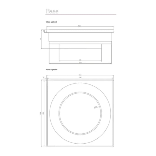 Ralo Automático Elleve Touch Escovado 15x15cm Linear - Imagem principal - eb3312dc-97c7-4607-8f3b-7ce2d88bbb23