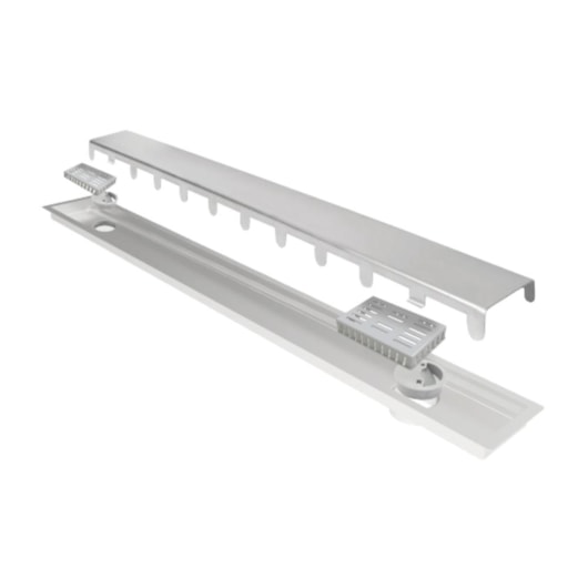 Ralo Com  Tampa  com 2 Saídas Multi Master Inox Linear 200cm - Imagem principal - c7337166-0df8-467a-9c80-3b27cdbdfc14
