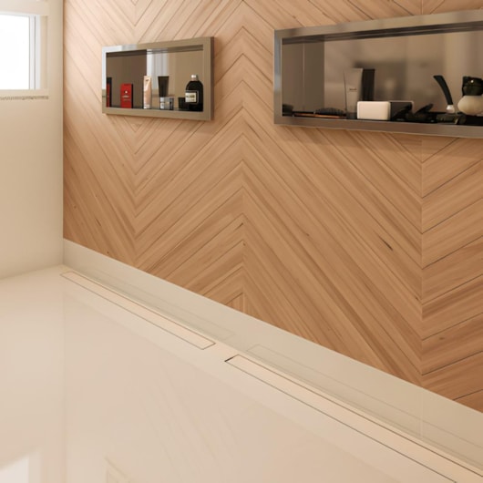 Ralo Com  Tampa  com 2 Saídas Multi Master Inox Linear 200cm - Imagem principal - 3bf96240-d949-49ea-be5d-05fba57e8e91