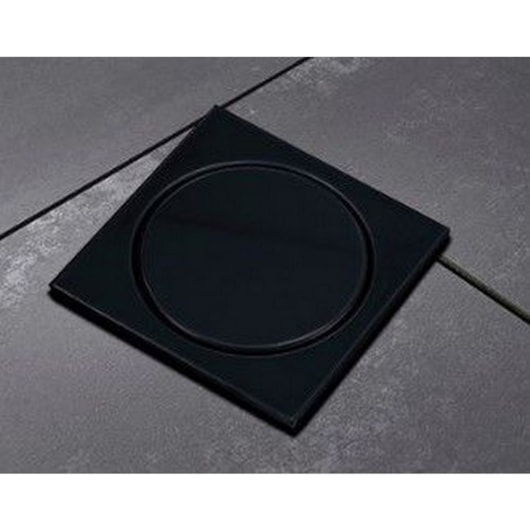 Ralo Elegance 12,5x12,5cm Quadrado Inox Preto Mozaik - Imagem principal - add4f26d-26fc-4160-8709-4fed8cd1bd62