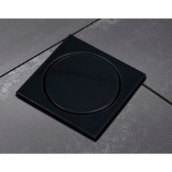 Ralo Elegance 12,5x12,5cm Quadrado Inox Preto Mozaik