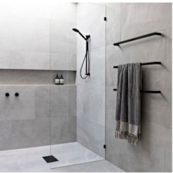 Ralo Elegance 17,5x17,5cm Quadrado Inox Preto Mozaik