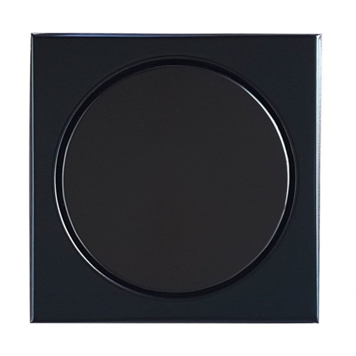 Ralo Elegance 17,5x17,5cm Quadrado Inox Preto Mozaik