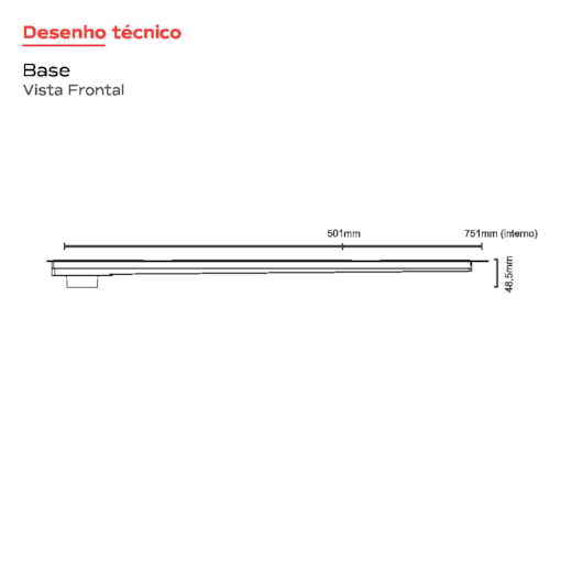 Ralo Elleve Versatile Linear 75cm - Imagem principal - 1d3cb3ca-698d-4251-8b10-c038e9c48fe4
