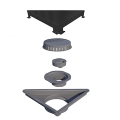 Ralo Elleve Vertex Tampa Inox Grafite Linear 5634