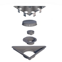 Ralo Elleve Vertex Triangular Tampa Oculta Linear 5207
