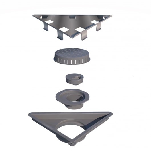 Ralo Elleve Vertex Triangular Tampa Oculta Linear 5207 - Imagem principal - a9f83ef9-fe93-45fa-bce9-35d995919096