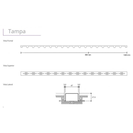 Ralo Linear Com Tampa Vazada Infinity Slim Linear Acessórios 120cm - Imagem principal - 43f837be-fa80-45b8-973d-8488d54dc8fb