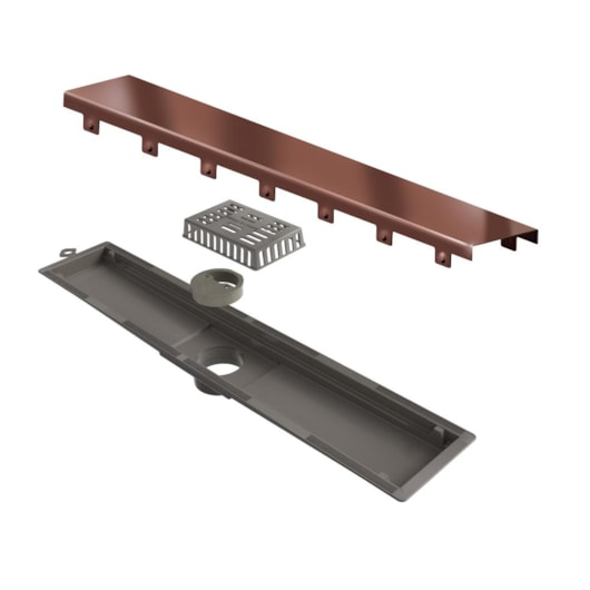 Ralo Linear Elleve Versatille Saida Central Inox Rose Gold Linear 50cm - Imagem principal - 28927624-bb30-45cd-bde1-f6a720936585