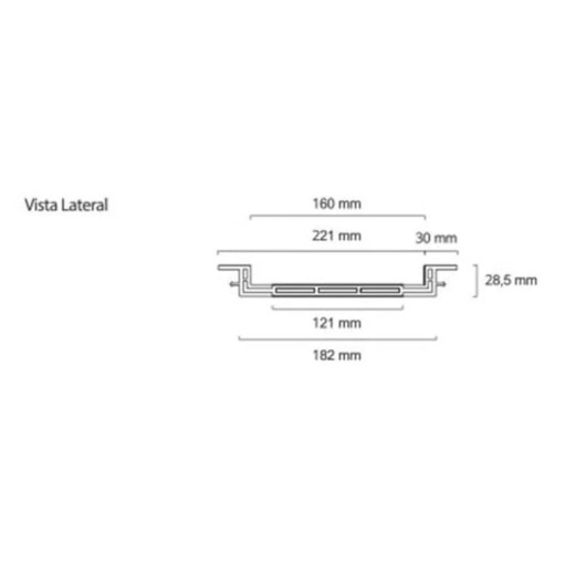 Ralo Linear Infinity Plus Pvc 130cm Com Acabamento Oculto Linear Acessórios - Imagem principal - 7d4b8689-f079-4c46-b9fb-cb04583dbcc5