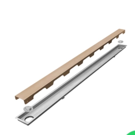 Ralo Linear Inox 304  Ouro Matte Com Saída Lateral Mozaik 60cm - Imagem principal - 5b6c3bf3-36d1-4fb4-8335-8a1ab340d577