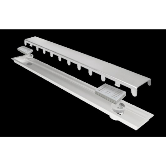 Ralo Linear Multimaster Tampa Inox 110 cm Com 2 Saídas Linear Acessórios  - Imagem principal - b49f893e-ca00-498f-be75-4a0ba148485a