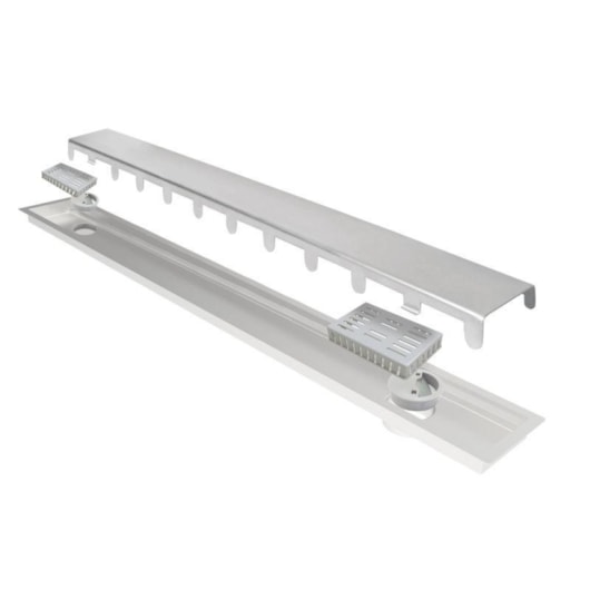 Ralo Linear Multimaster Tampa Inox 150 cm Com 2 Saídas Linear Acessórios - Imagem principal - d622cfc9-bc7c-4f3a-b64c-a746e586f161