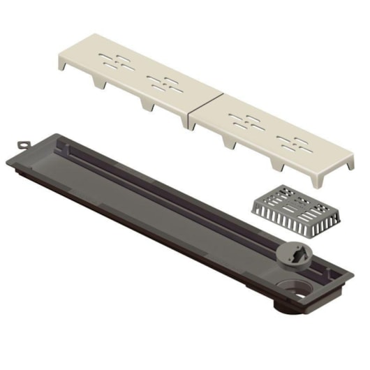 Ralo Linear Novii PVC Seco 50cm Acabamento Bege Linear Acessórios - Imagem principal - 3c992f36-2ff9-4b6d-9649-05f7f768f18c