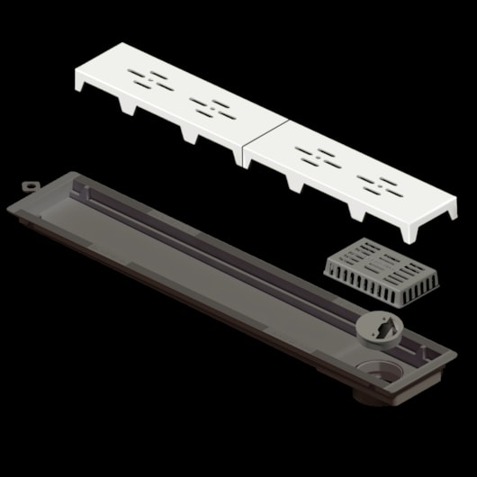 Ralo Linear Novii PVC Seco 50cm Acabamento Branco Linear Acessórios - Imagem principal - 33f5d79e-b4b5-49b8-b0ad-2dad1a153139