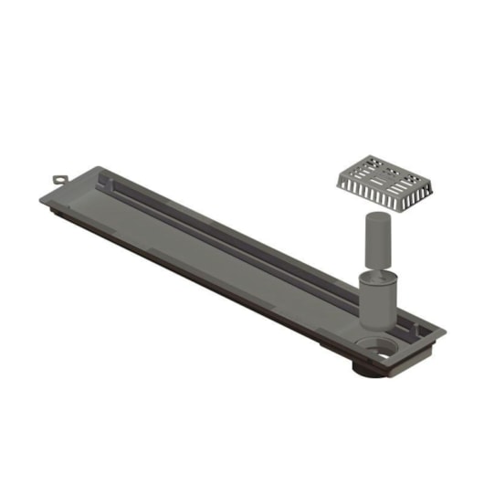 Ralo Linear Novii PVC Sifonado 50cm Acabamento Cinza Linear Acessórios - Imagem principal - cae43f83-9b8b-4bfe-a43c-2a3277d1ba37