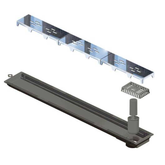 Ralo Linear Novii PVC Sifonado 75cm Acabamento Abs Cromado Linear Acessórios - Imagem principal - 125bc814-37b7-4912-841a-fd54fbe34870