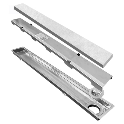 Ralo Linear Oculto Inox Saída Central Mozaik 80cm - Imagem principal - a2a049ab-0c89-4893-9e48-f6ddc09e643b