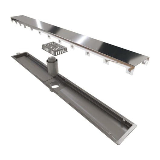 Ralo Linear PVC Sifonado Novii Polido Linear 75cm - Imagem principal - 81ced372-d36d-4572-87a1-111235b1751a