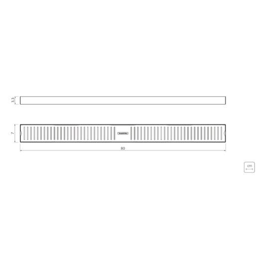 Ralo Linear Slim em Aço Inox 80x7cm Tramontina - Imagem principal - a221c80d-ef88-4c60-8846-877db531ff12