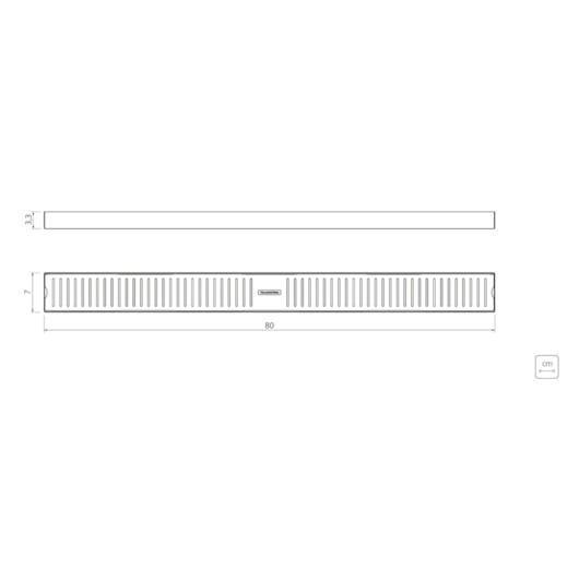 Ralo Linear Slim em Aço Inox 80x7cm Tramontina - Imagem principal - 7a6eaf6e-82fe-4132-8147-da9591ff3d8e
