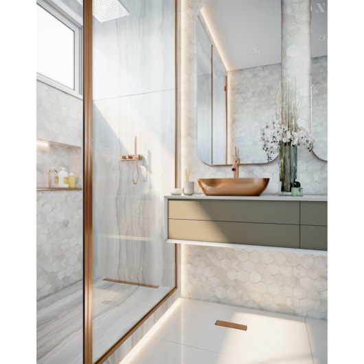 Ralo Linear Versatile Tampa Gold 4253 Linear 50cm - Imagem principal - 06519fc1-d18c-4579-85c2-1de6636e6c4c