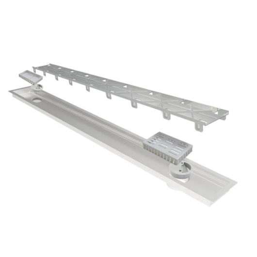 Ralo Multimaster 140cm Com Tampa Oculta E 2 Saídas Linear - Imagem principal - 4e34670c-9514-47e6-b6c4-da7c14267a6b