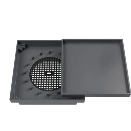 Ralo Oculto Quadrado Cinza Astra 10x10cm - Imagem principal - 3b30ed41-1c60-486c-beb1-fd32ad3c8ecf