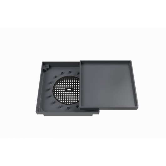Ralo Oculto Quadrado Cinza Astra 15x15cm - Imagem principal - 2486317f-6d04-4275-bf68-ade65c0c493a