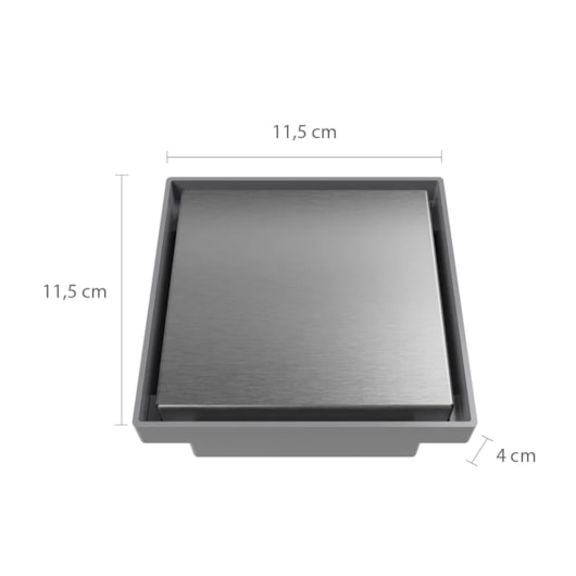 Ralo Oculto Quadrado Inox 10x10cm Astra - Imagem principal - b094f191-6063-48a1-833f-3fd1f7fb37b7