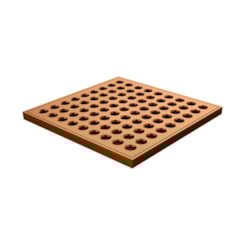 Ralo Quadrado 15cm Com Caixilho Latão 1919 Rosso Vecchio Fani Metais