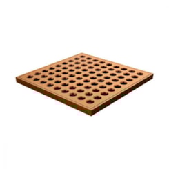 Ralo Quadrado Com Caixilho Latão Fani Metais Rosso Vecchio 1918 10cm