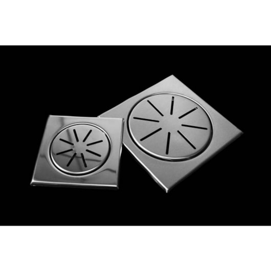 Ralo Quadrado Elegance Decor 17,5x17,5cm Escovado Mozaik - Imagem principal - 82f60afd-0c04-4cbf-9156-1eb31d10b67b
