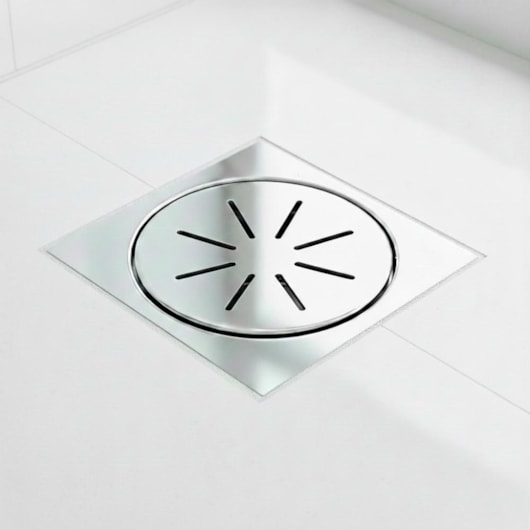 Ralo Quadrado Elegance Decor Polido Mozaik 12,5x12,5cm - Imagem principal - 77623e05-7697-41b1-93ad-34743da827ff