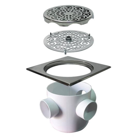 Ralo Quadrado Elegance Decor Polido Mozaik 12,5x12,5cm - Imagem principal - 0d7c90e9-2f8e-46a9-a144-326a0a5f5397