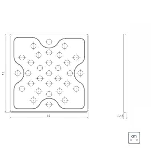 Ralo Quadrado em Aço Inox 15x15cm Tramontina - Imagem principal - 8e96840f-ce14-4371-9f4c-18bea31632c2