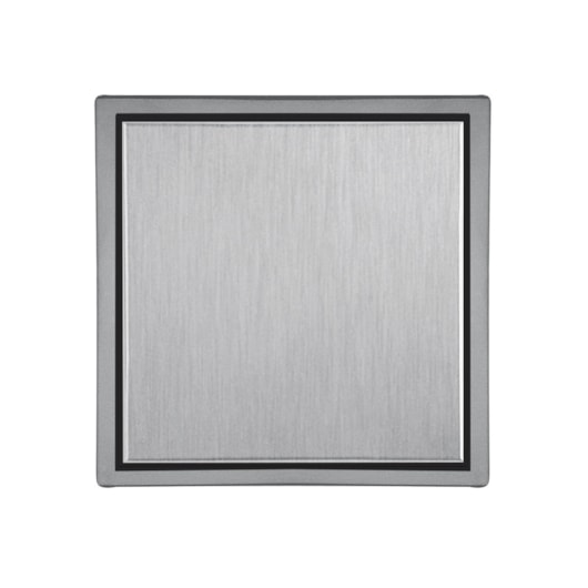 Ralo Quadrado Quattro Vistta Escovado Mozaik 10cm - Imagem principal - 260be012-adcf-45c9-9e87-a6166aca5c25