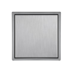 Ralo Quadrado Quattro Vistta Escovado Mozaik 15cm