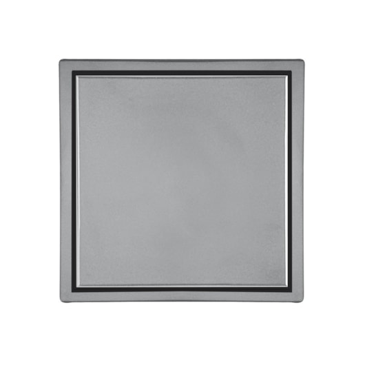 Ralo Quadrado Quattro Vistta Polido Mozaik 15cm - Imagem principal - 9dd1ce2b-e1b4-4b24-ba41-b0d97fa577af