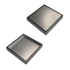 Ralo Quattro Reverso Inox Prata Mozaik 10x10cm