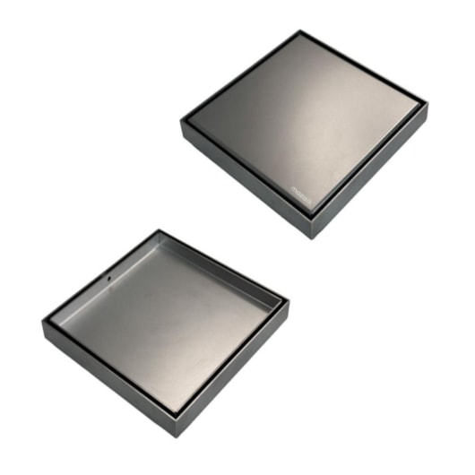 Ralo Quattro Reverso Inox Prata Mozaik 10x10cm - Imagem principal - ca743131-4afc-4fa5-8924-a4c2e7d15c91