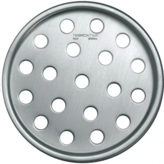 Ralo Redondo Aço Inox Acetinado Tramontina 15cm - Imagem principal - ee1afea4-56ad-4a3e-92fc-45c996e323bb