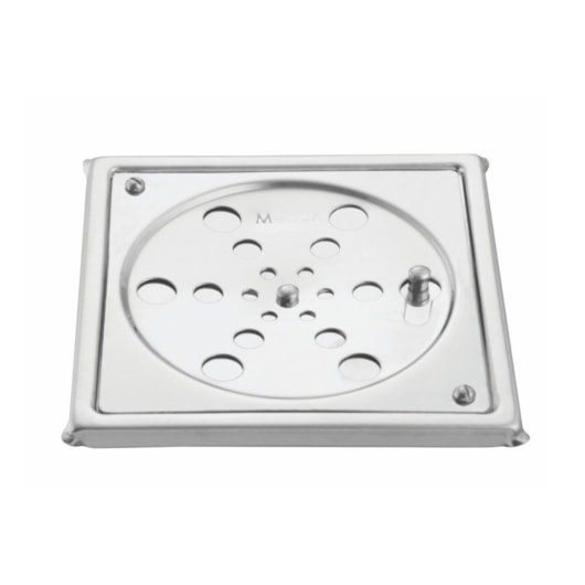 Ralo Rotativo De Inox 15x15cm Com Caixilho 1415 Meber - Imagem principal - 612c937f-9560-47a4-96d8-c32d2cb898f8