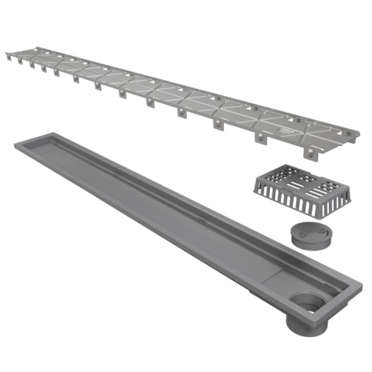 Ralo Royal Com Tampa Oculto Com Saida Extremidade Linear 80 cm - Imagem principal - d22dd84f-1bd1-4fb2-983a-73aac4356ee1