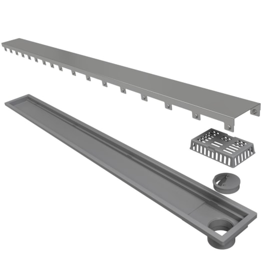 Ralo Royal Tampa Inox Com Saída Extremidade 100cm Linear - Imagem principal - ac593d39-55bf-41c2-a76b-a732e3034938