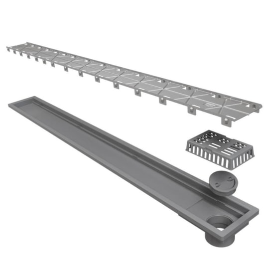 Ralo Royal Tampa Oculta Linear de Extremidade 90cm - Imagem principal - c1652a06-eb95-4459-8a85-c04740efa870