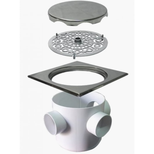 Ralo Select Em Inox Polido 430 Mozaik 15cm - Imagem principal - 27304987-bf5a-486a-ac86-98786a42c2d6
