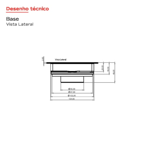Ralo Square de Tampa Oculta Elleve Linear 10X10cm - Imagem principal - 977470f7-d142-45dc-ba07-364ae8232376