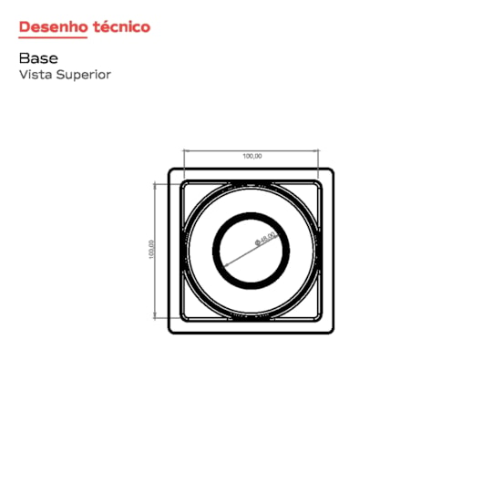 Ralo Square de Tampa Oculta Elleve Linear 10X10cm - Imagem principal - 3b771e87-d936-4a31-bb6c-f6d55522226b