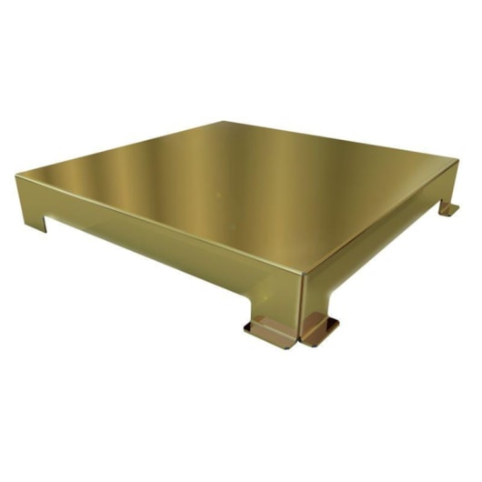 Ralo Square Tampa Gold Linear Acessórios 15x15 cm  - Imagem principal - 57729abb-acfd-4e54-aad8-cc91344d8254
